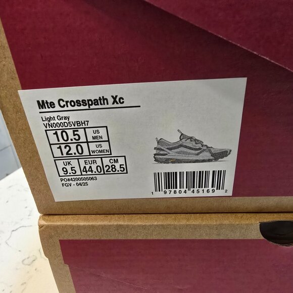 Vans MTE Crosspath XC Sneakers Skate Shoes Light Gray VN000D5VBH7 MENS SIZE 10.5 - Picture 10 of 16